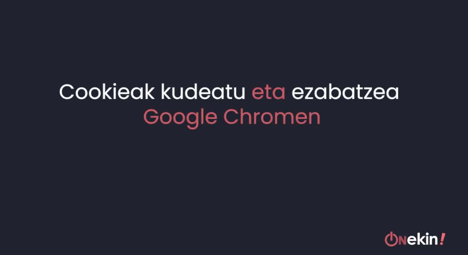 Google Chrome-n cookieak kudeatu eta ezabatzea